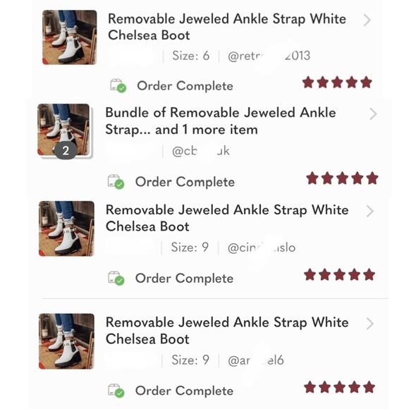 Removable Jeweled Ankle Strap White Chelsea Boot - Picture 12 of 13